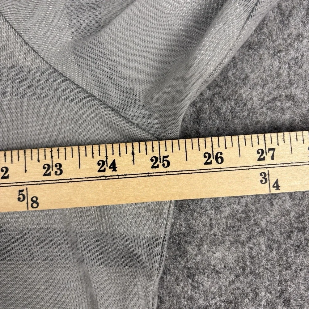Ashworth Quarter Zip Pullover Mens XL Gray Striped Golf Sweater Cotton‎ Blend